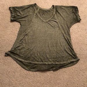 Free People Green Short Sleeve Top. Size M